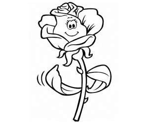 rose flower drawing for kids