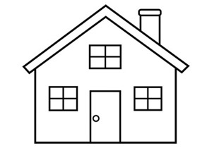 House Line Drawing Art