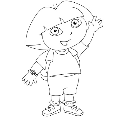Colorings- how to draw dora cartoon Character