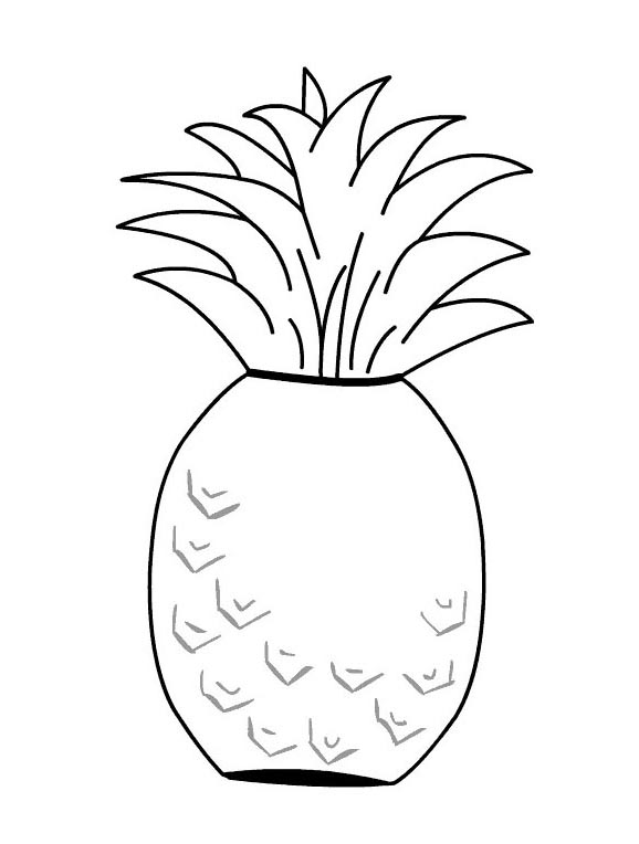 Download Colorings- pineapple fruit drawing for kids